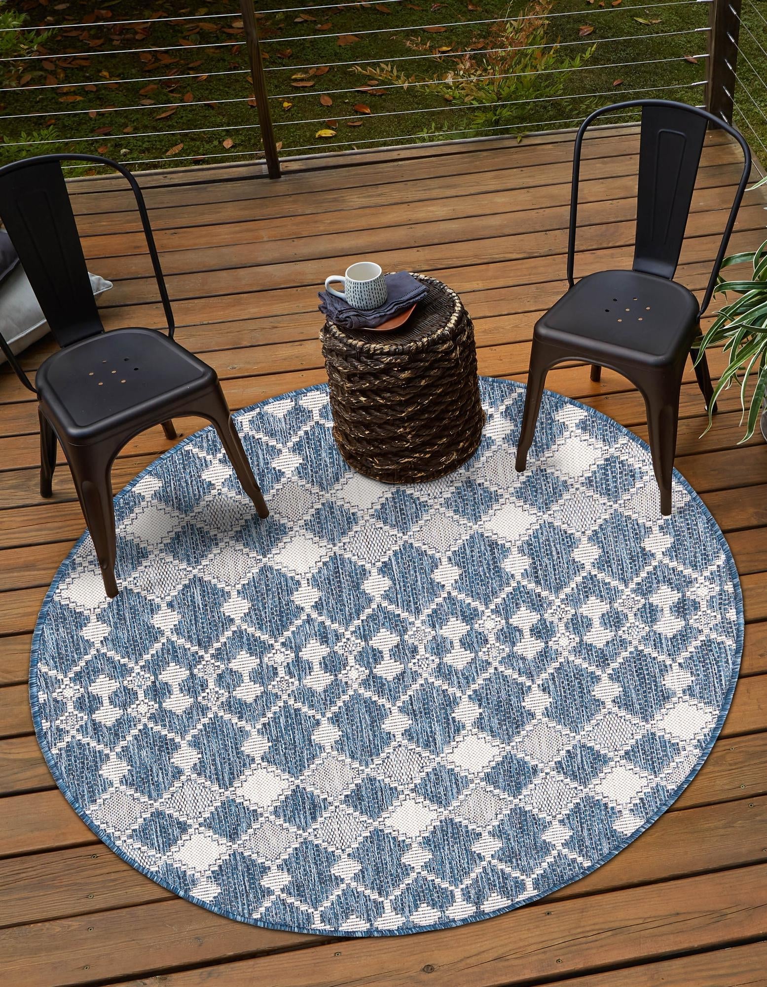 Seaside Lattice Collection Area Rug -  Veranda