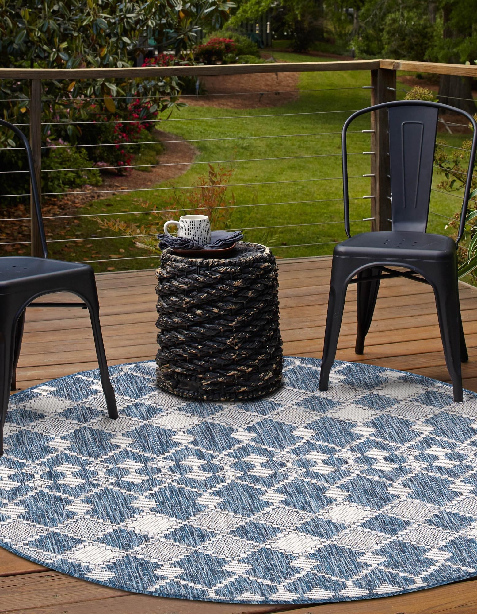 Seaside Lattice Collection Area Rug -  Veranda