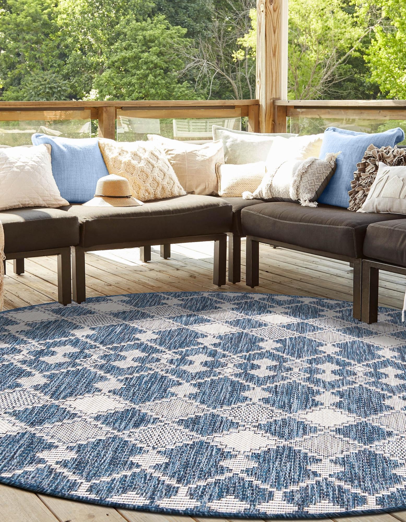 Seaside Lattice Collection Area Rug -  Veranda