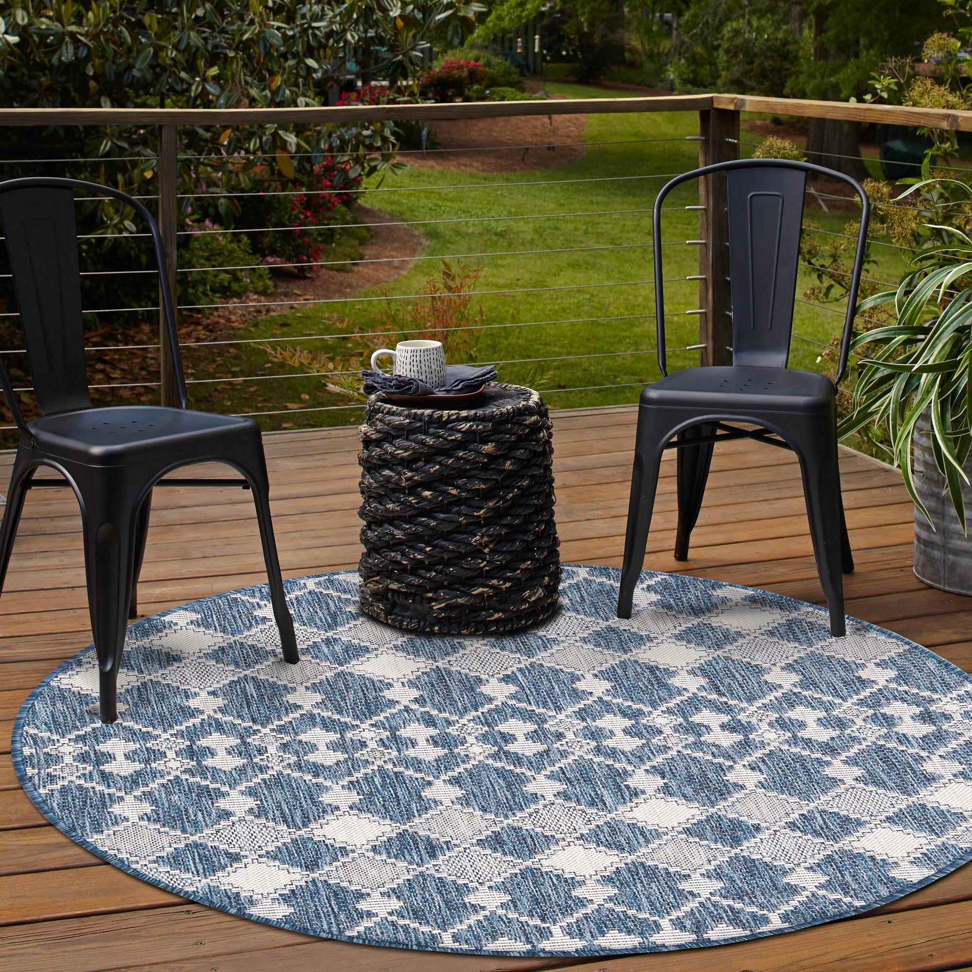 Seaside Lattice Collection Area Rug -  Veranda