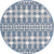 Garden Lattice Oasis Collection Area Rug -  Veranda Round Blue Main