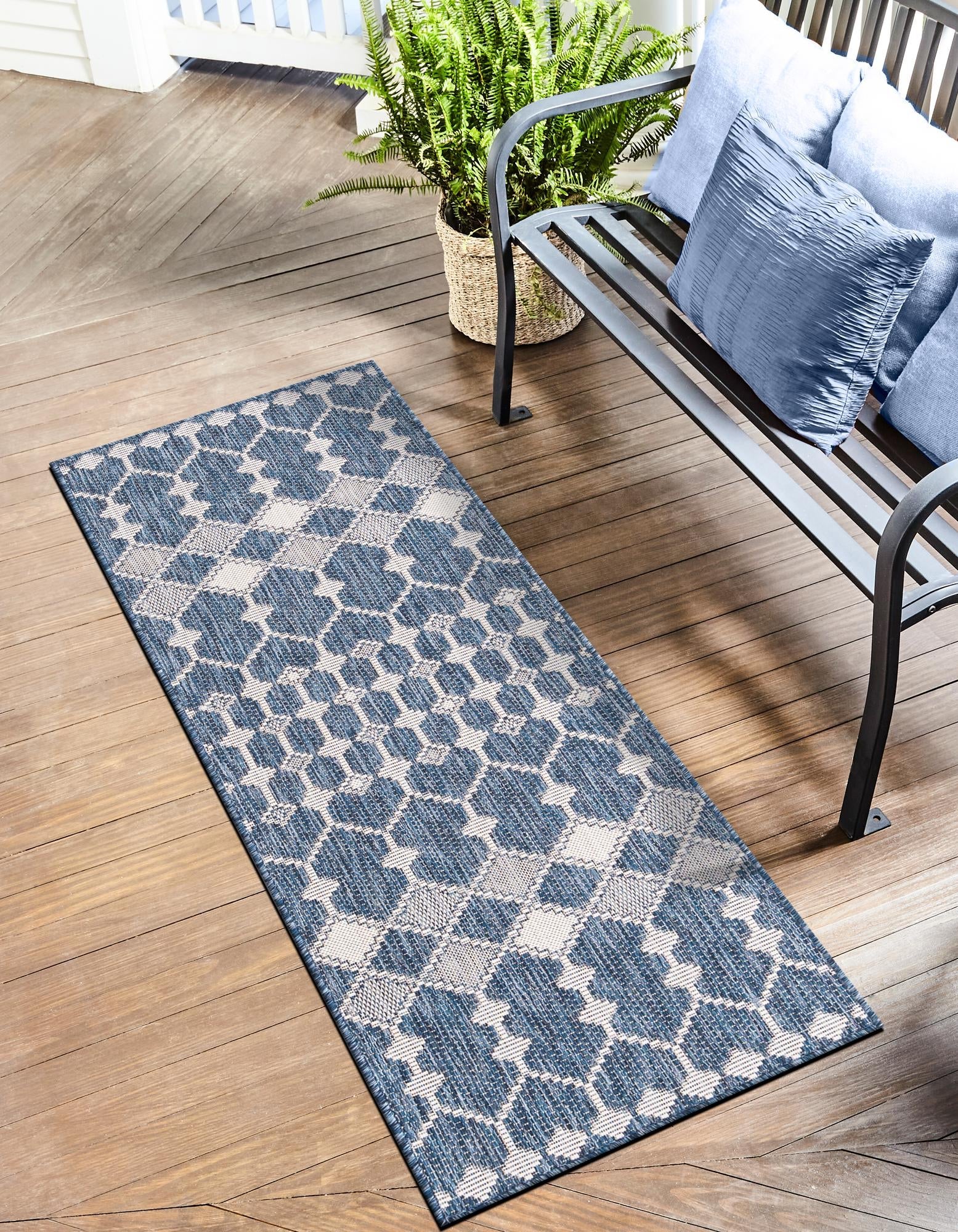 Seaside Lattice Collection Area Rug -  Veranda