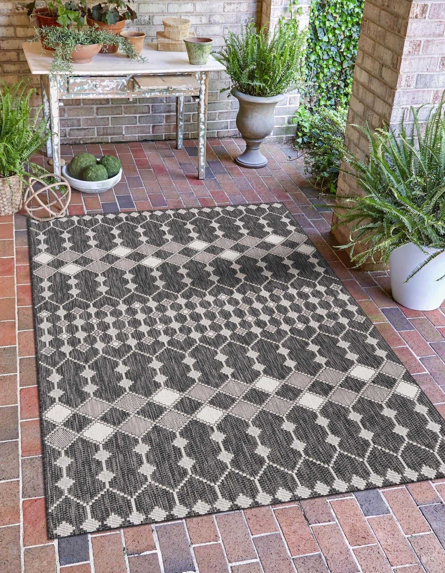 Seaside Lattice Collection Area Rug -  Veranda