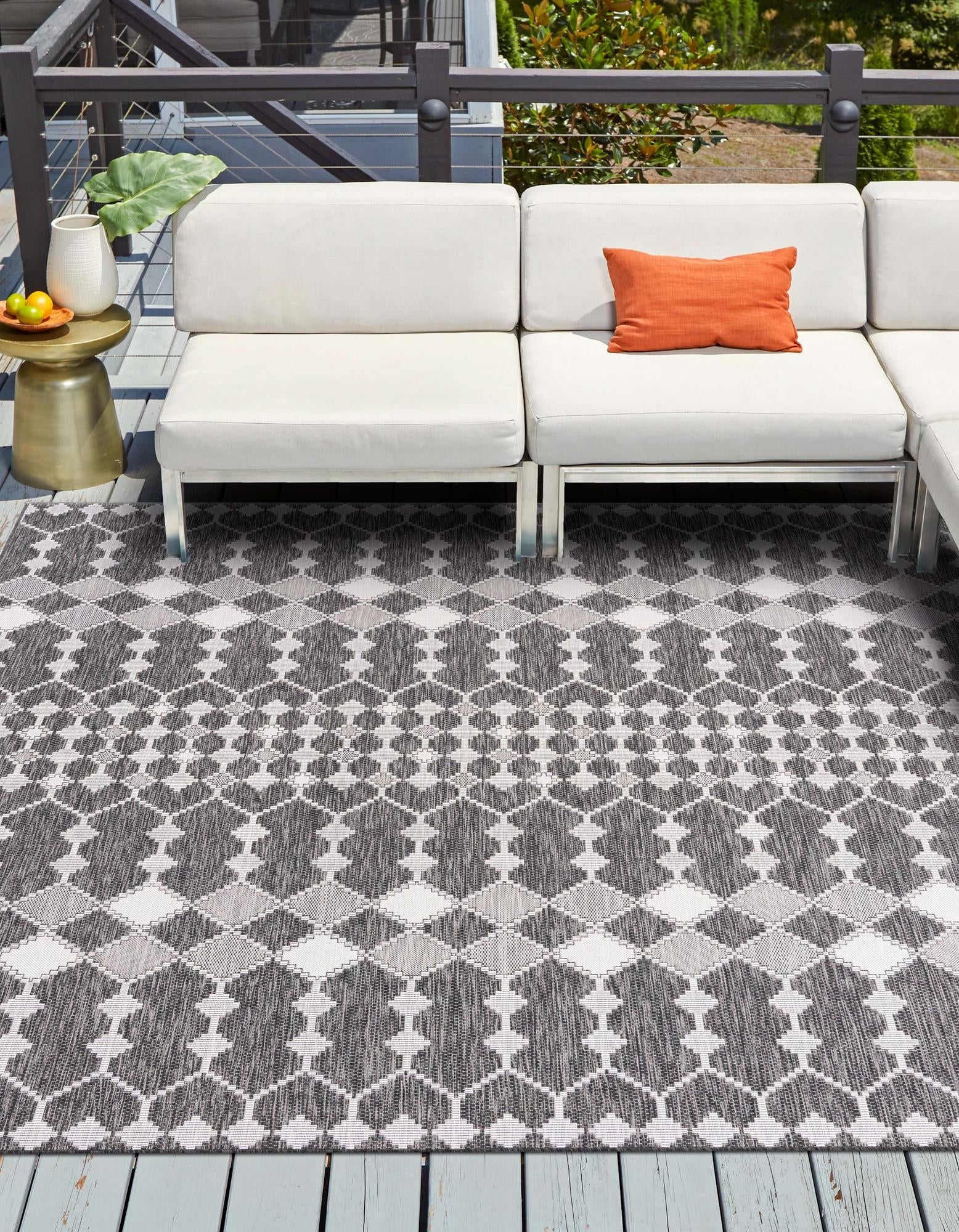 Seaside Lattice Collection Area Rug -  Veranda