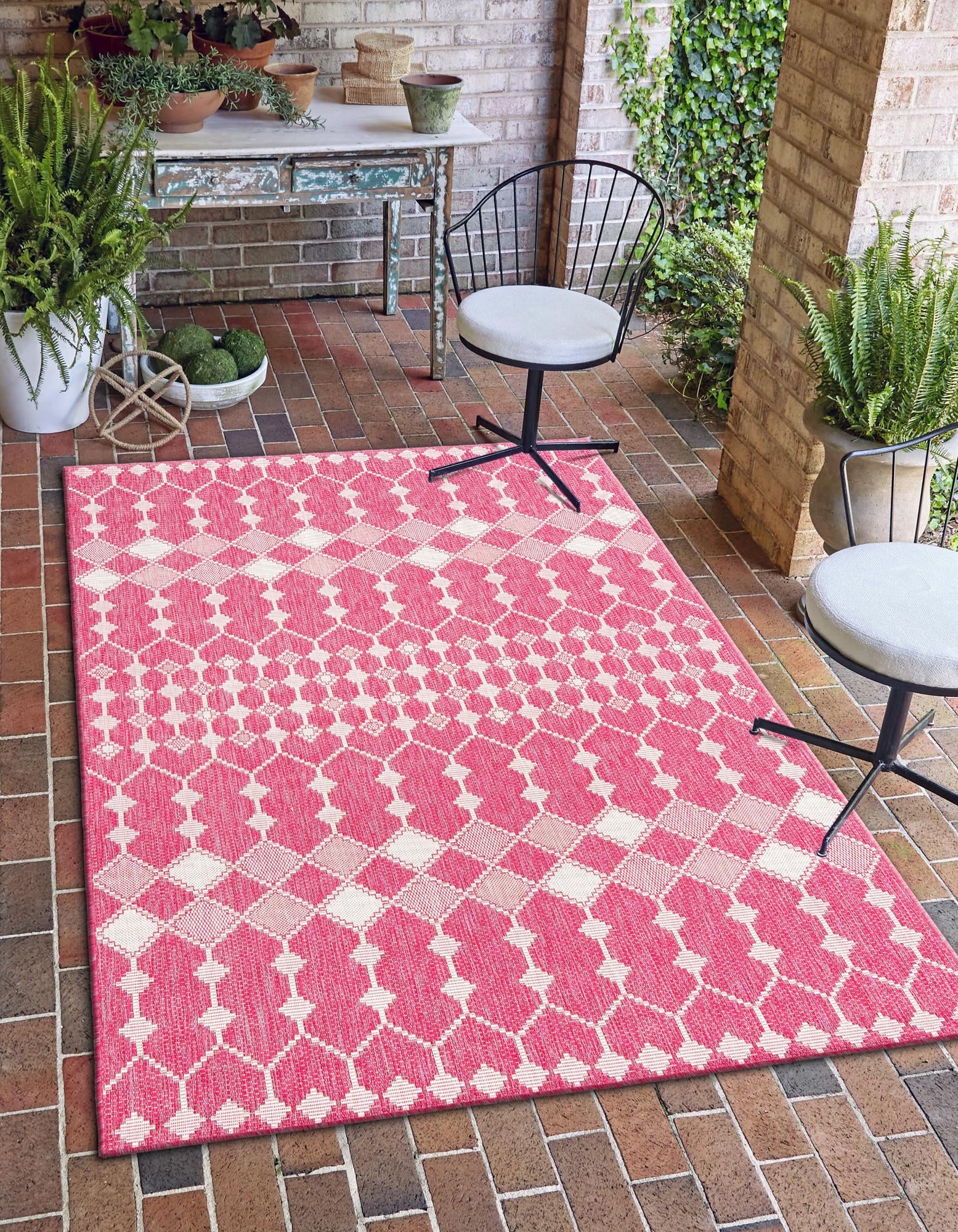 Seaside Lattice Collection Area Rug -  Veranda