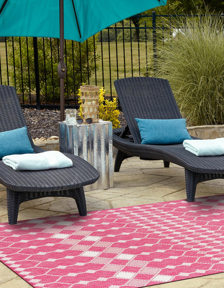 Seaside Lattice Collection Area Rug -  Veranda