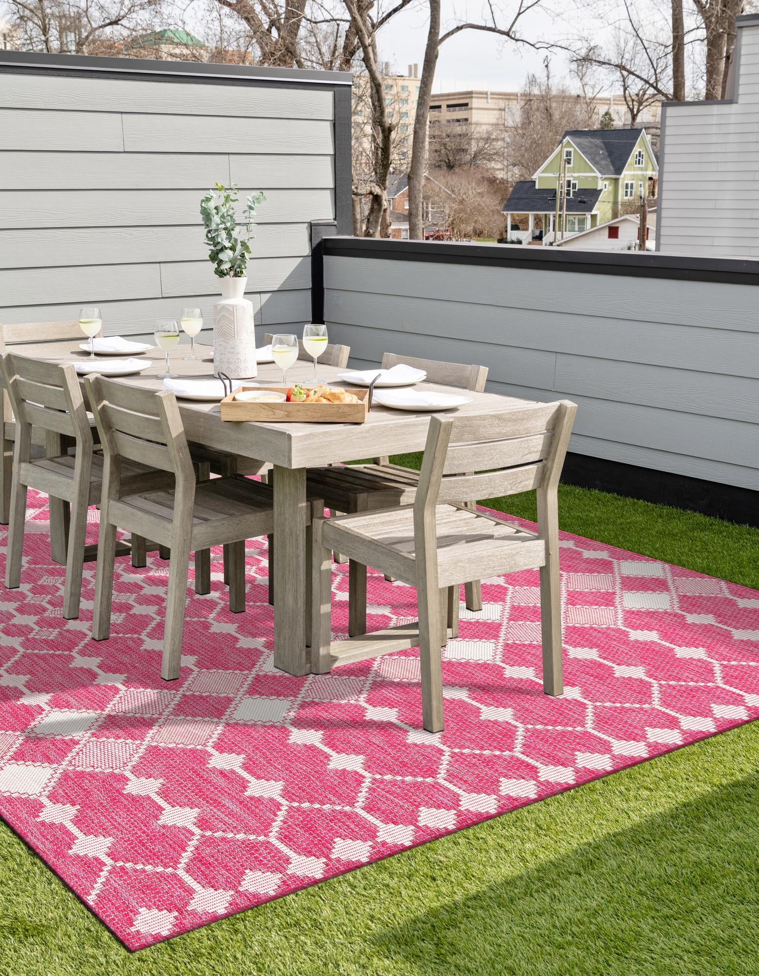 Seaside Lattice Collection Area Rug -  Veranda