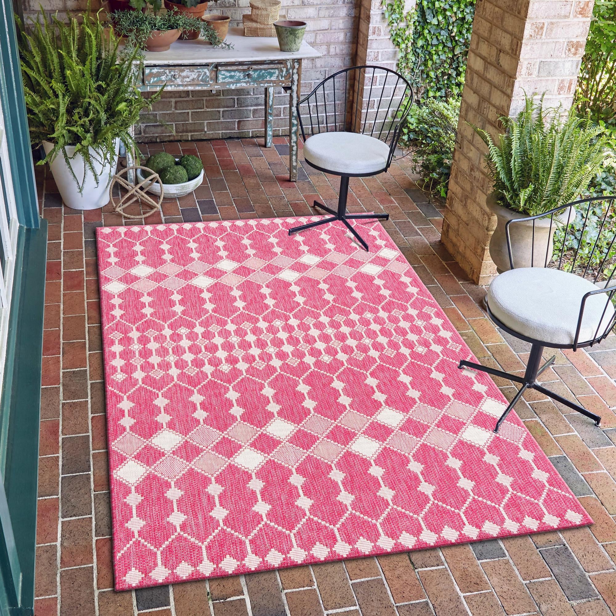 Seaside Lattice Collection Area Rug -  Veranda