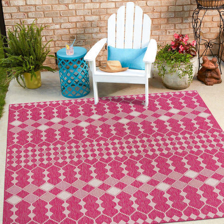 Seaside Lattice Collection Area Rug -  Veranda