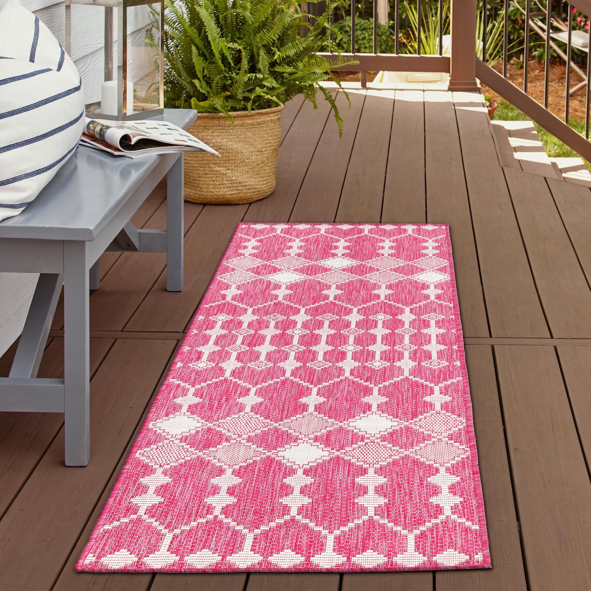 Seaside Lattice Collection Area Rug -  Veranda