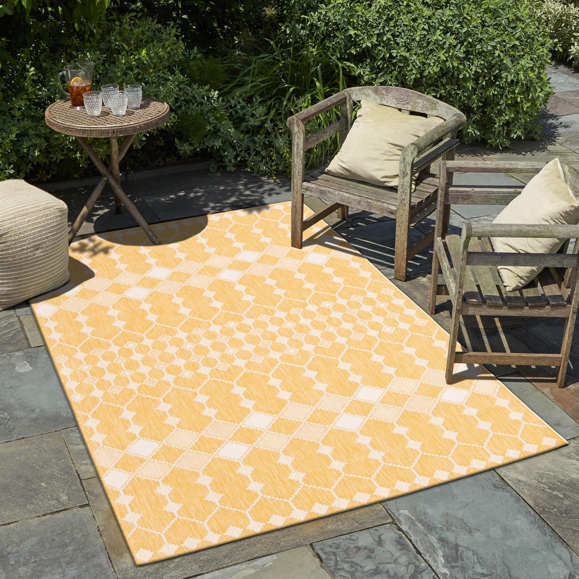 Seaside Lattice Collection Area Rug -  Veranda