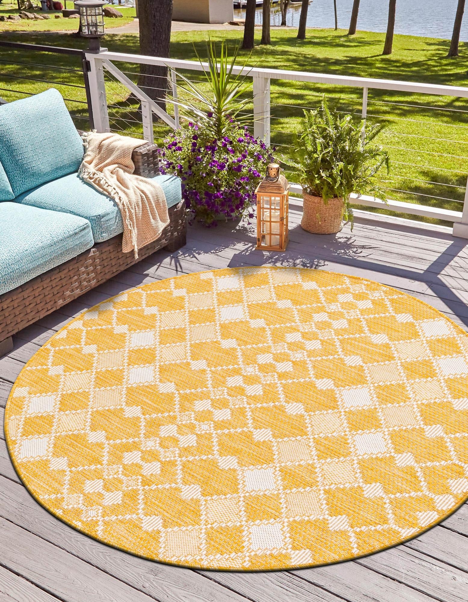 Seaside Lattice Collection Area Rug -  Veranda