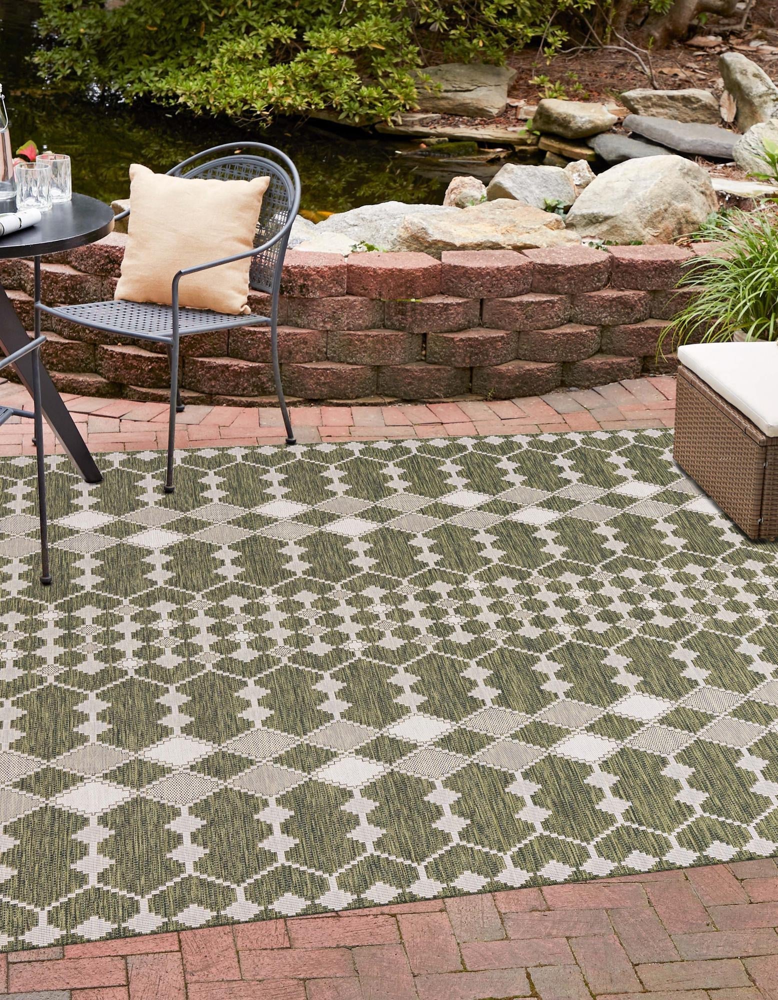 Seaside Lattice Collection Area Rug -  Veranda