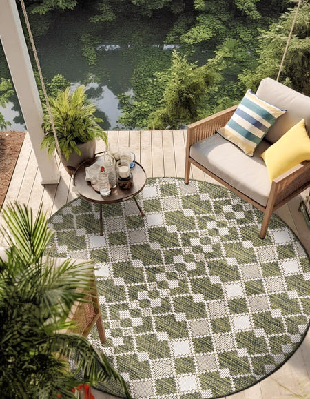 Seaside Lattice Collection Area Rug -  Veranda