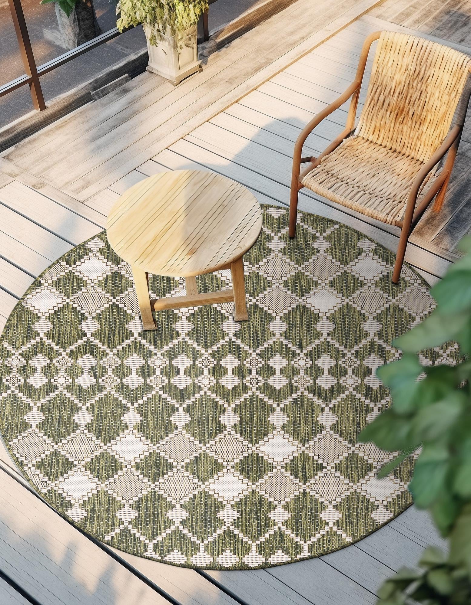 Seaside Lattice Collection Area Rug -  Veranda