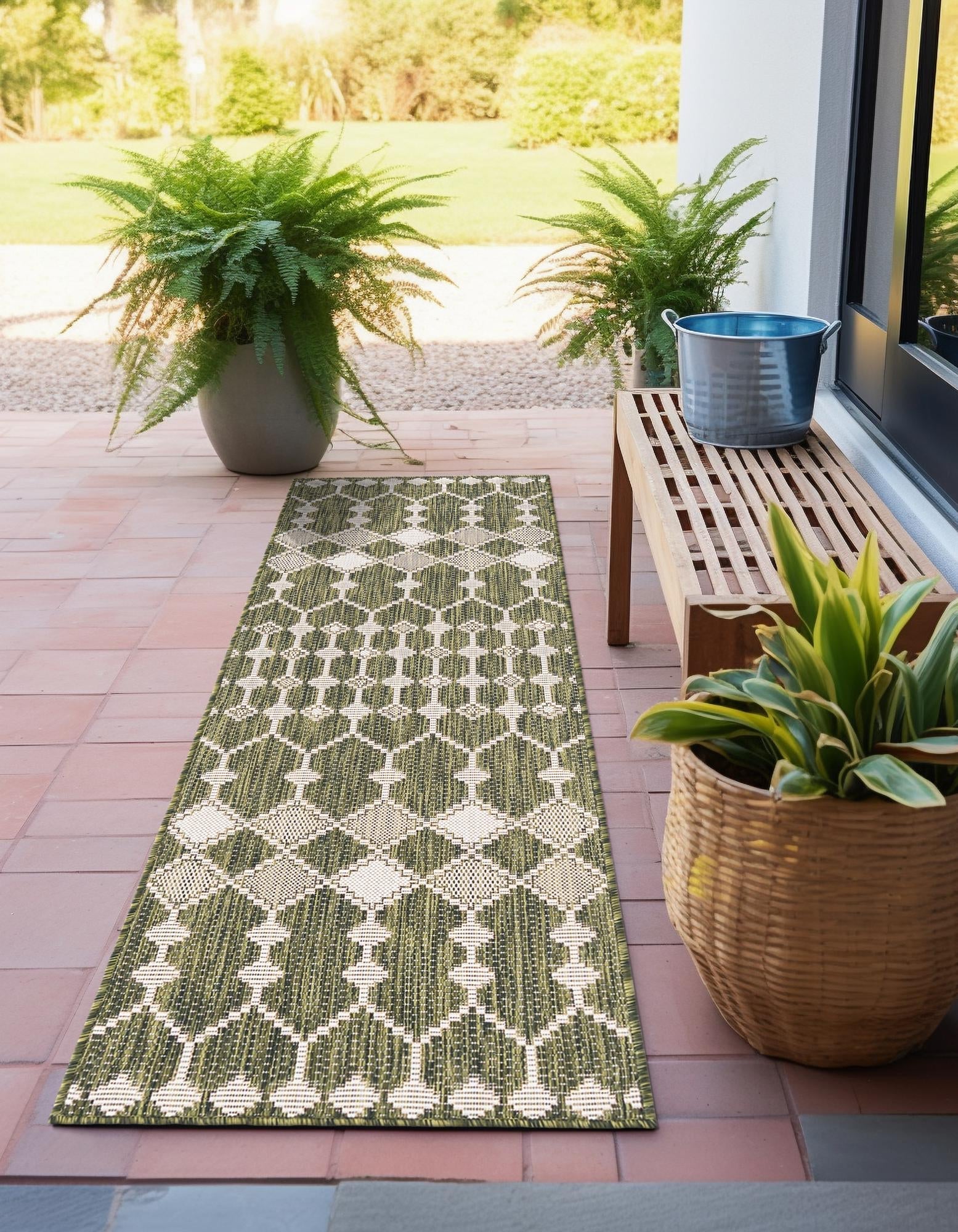 Seaside Lattice Collection Area Rug -  Veranda