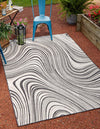 Urban Terrace Collection Area Rug - Soho Rectangle Charcoal Ivory  lifestyle 9