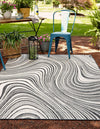 Urban Terrace Collection Area Rug - Soho Rectangle Charcoal Ivory  lifestyle 14