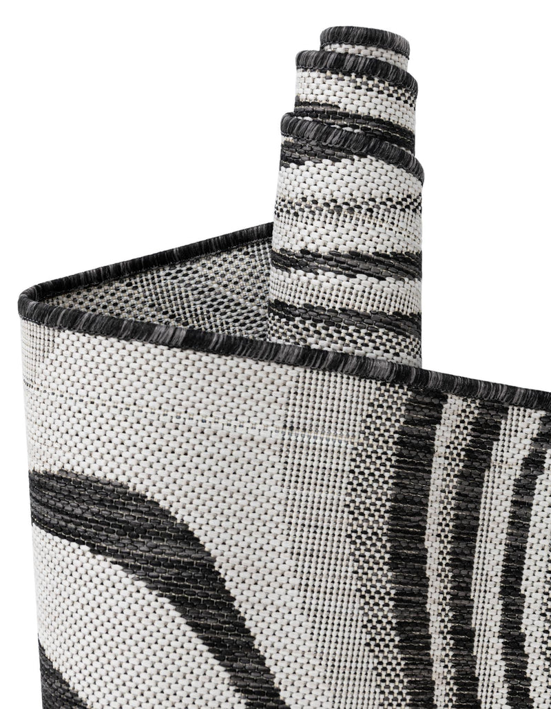 Urban Terrace Collection Area Rug - Soho Rectangle Charcoal Ivory  lifestyle 46