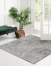 Derbyshire Elegance Collection Area Rug -  Bakewell Square Gray  lifestyle 57