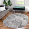 Derbyshire Elegance Collection Area Rug -  Bakewell Oval Gray  lifestyle 108