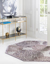 Derbyshire Elegance Collection Area Rug -  Bakewell Octagon Violet  lifestyle 59