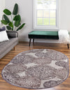 Derbyshire Elegance Collection Area Rug -  Bakewell Oval Violet  lifestyle 45