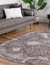 Derbyshire Elegance Collection Area Rug -  Bakewell Oval Violet  lifestyle 60