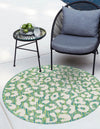 Jungle Expedition Collection Area Rug -  Amazon (Green Blue) Round Green Blue  lifestyle 0