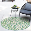 Jungle Expedition Collection Area Rug -  Amazon (Green Blue) Round Green Blue  lifestyle 22