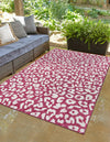 Jungle Expedition Collection Area Rug -  Amazon (Magenta) Rectangle Magenta  lifestyle 0