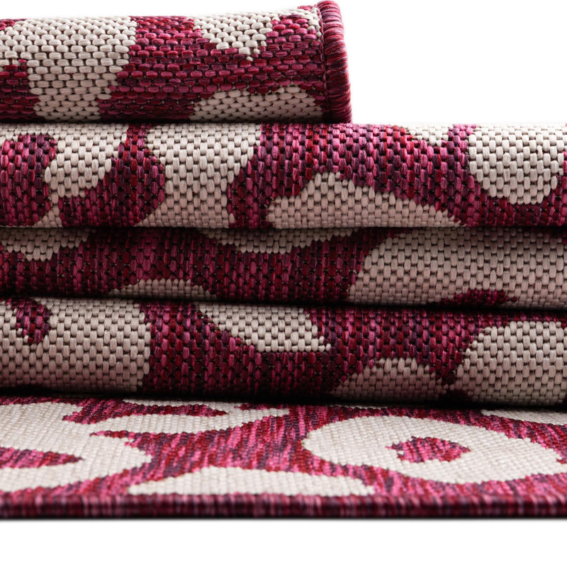 Jungle Expedition Collection Area Rug -  Amazon (Magenta) Square Magenta  lifestyle 12