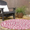 Jungle Expedition Collection Area Rug -  Amazon (Magenta) Round Magenta  lifestyle 3