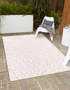 Jungle Expedition Collection Area Rug -  Amazon (Pink Ivory) Rectangle Pink Ivory  lifestyle 0