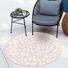 Jungle Expedition Collection Area Rug -  Amazon (Pink Ivory) Round Pink Ivory  lifestyle 8