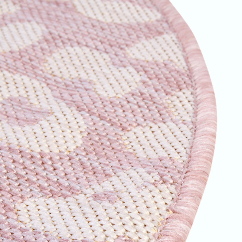 Jungle Expedition Collection Area Rug -  Amazon (Pink Ivory) Round Pink Ivory  lifestyle 5