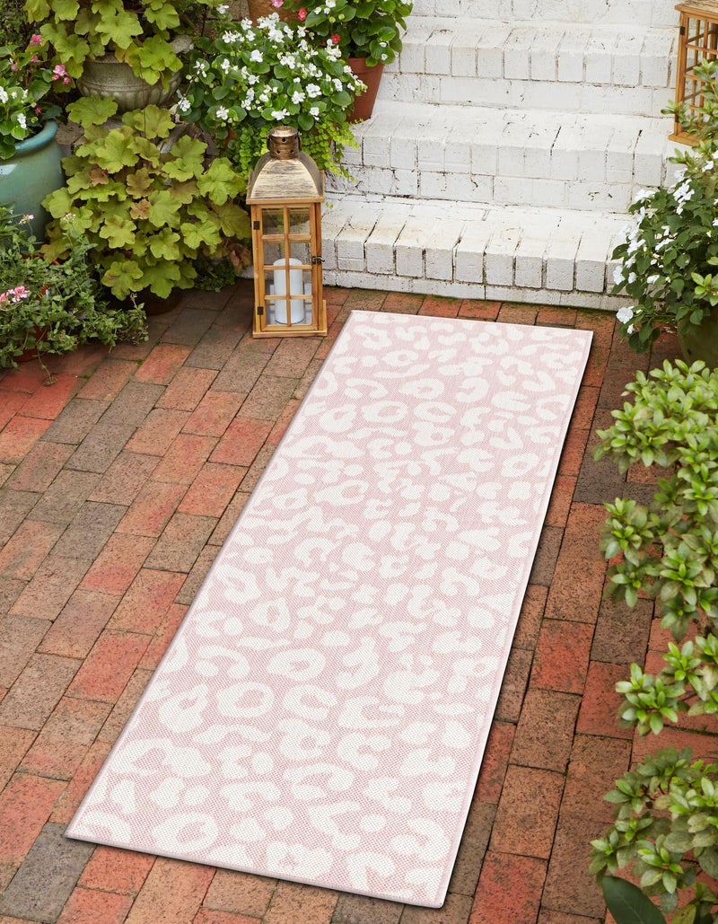 Jungle Expedition Collection Area Rug -  Amazon (Pink Ivory) Runner Pink Ivory  lifestyle 0