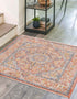 Seville Stripes Collection Area Rug - Cadiz (Brick Red)