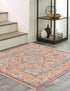 Seville Stripes Collection Area Rug - Cadiz (Brick Red)