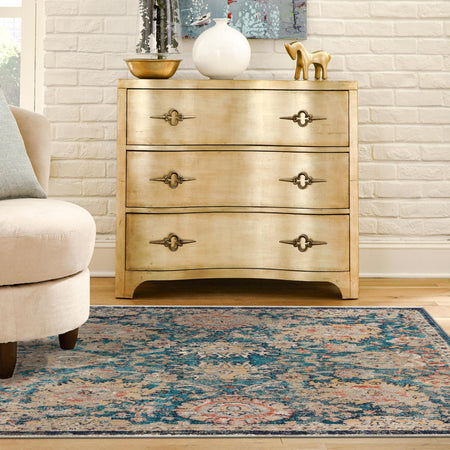 Seville Stripes Collection Area Rug -  Cordoba (Blue)