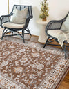 Savannah Elegance Collection Area Rug - Augusta (Brown) Rectangle Brown  lifestyle 9