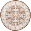 Savannah Elegance Collection Area Rug - Augusta (Brown) Round Brown  lifestyle 14