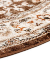 Savannah Elegance Collection Area Rug - Augusta (Brown) Round Brown  lifestyle 39