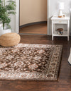 Savannah Elegance Collection Area Rug - Augusta (Brown) Square Brown  lifestyle 20