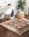 Savannah Elegance Collection Area Rug - Augusta (Brown) Square Brown  lifestyle 25