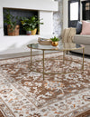 Savannah Elegance Collection Area Rug - Augusta (Brown) Square Brown  lifestyle 60