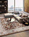 Savannah Elegance Collection Area Rug - Augusta (Brown) Square Brown  lifestyle 70