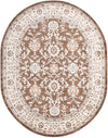 Savannah Elegance Collection Area Rug - Augusta (Brown) Oval Brown  lifestyle 16