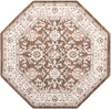 Savannah Elegance Collection Area Rug - Augusta (Brown) Octagon Brown  lifestyle 17