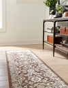 Savannah Elegance Collection Area Rug - Augusta (Brown) Runner Brown  lifestyle 28